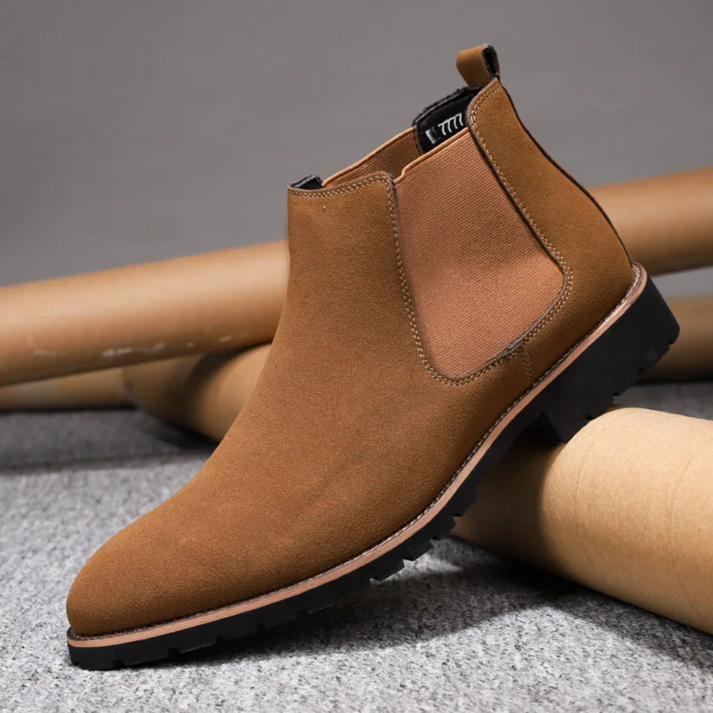 Icelyn | Herren Chelsea Boots aus edlem Leder mit rutschfester Profilsohle und elastischen Seiteneinsätzen