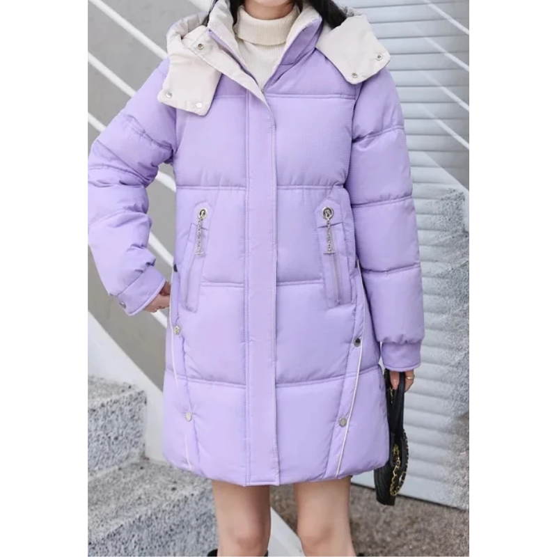 Frostella | Damen Winterjacke mit Kapuze, Weich Gefüttert und Robuster Stoff, Mit Praktischen Reißverschlusstaschen