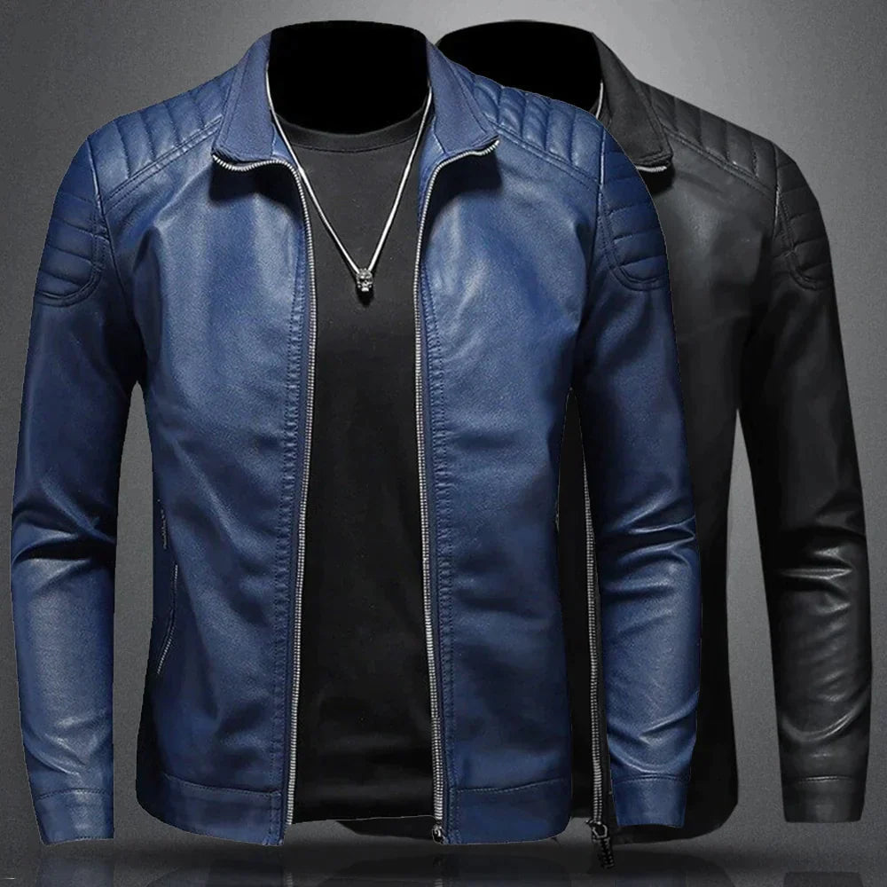 Comfiva | Elegante Herren-Lederjacke mit praktischen Taschen