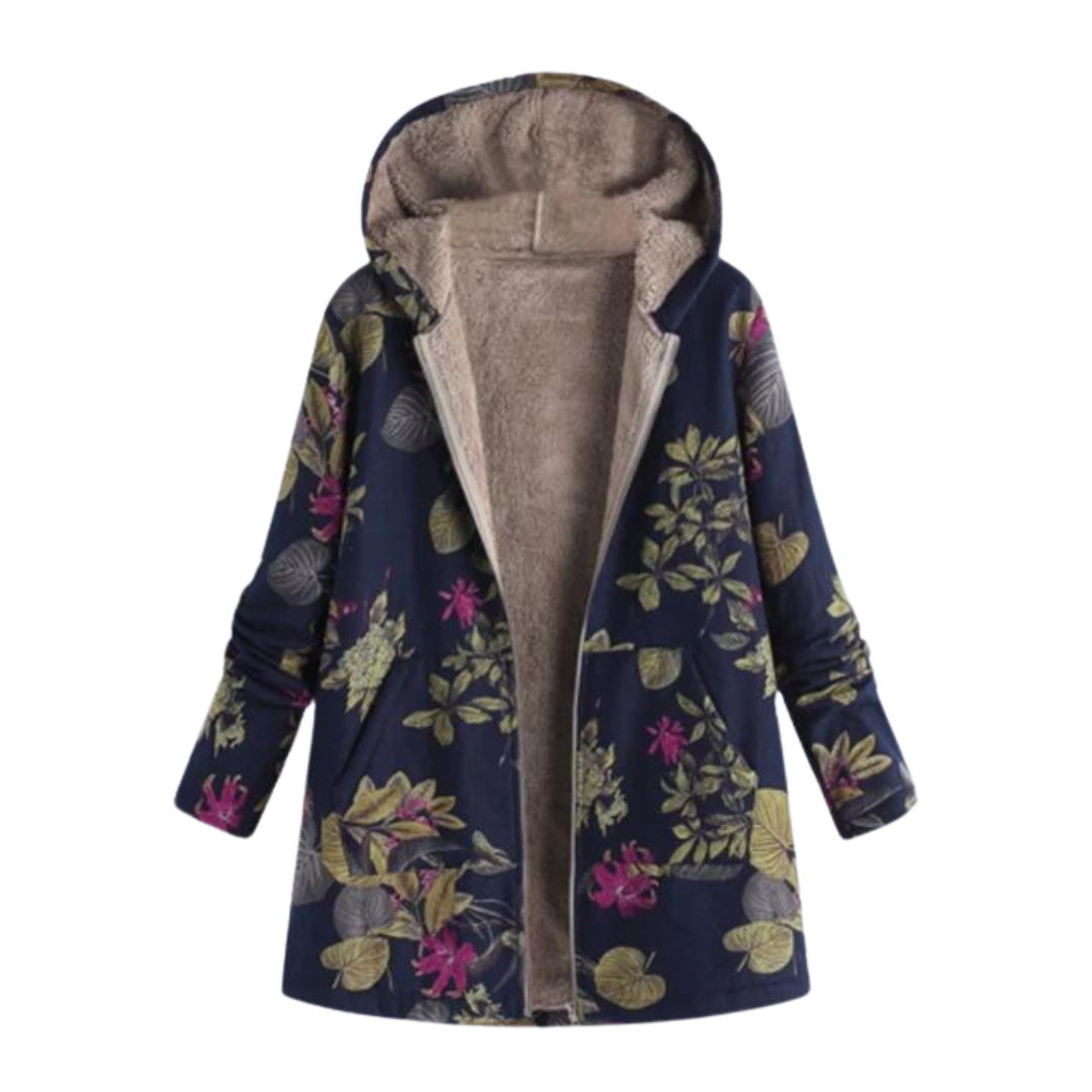 Liora | Vintage Damenjacke aus Baumwolle und Leinen