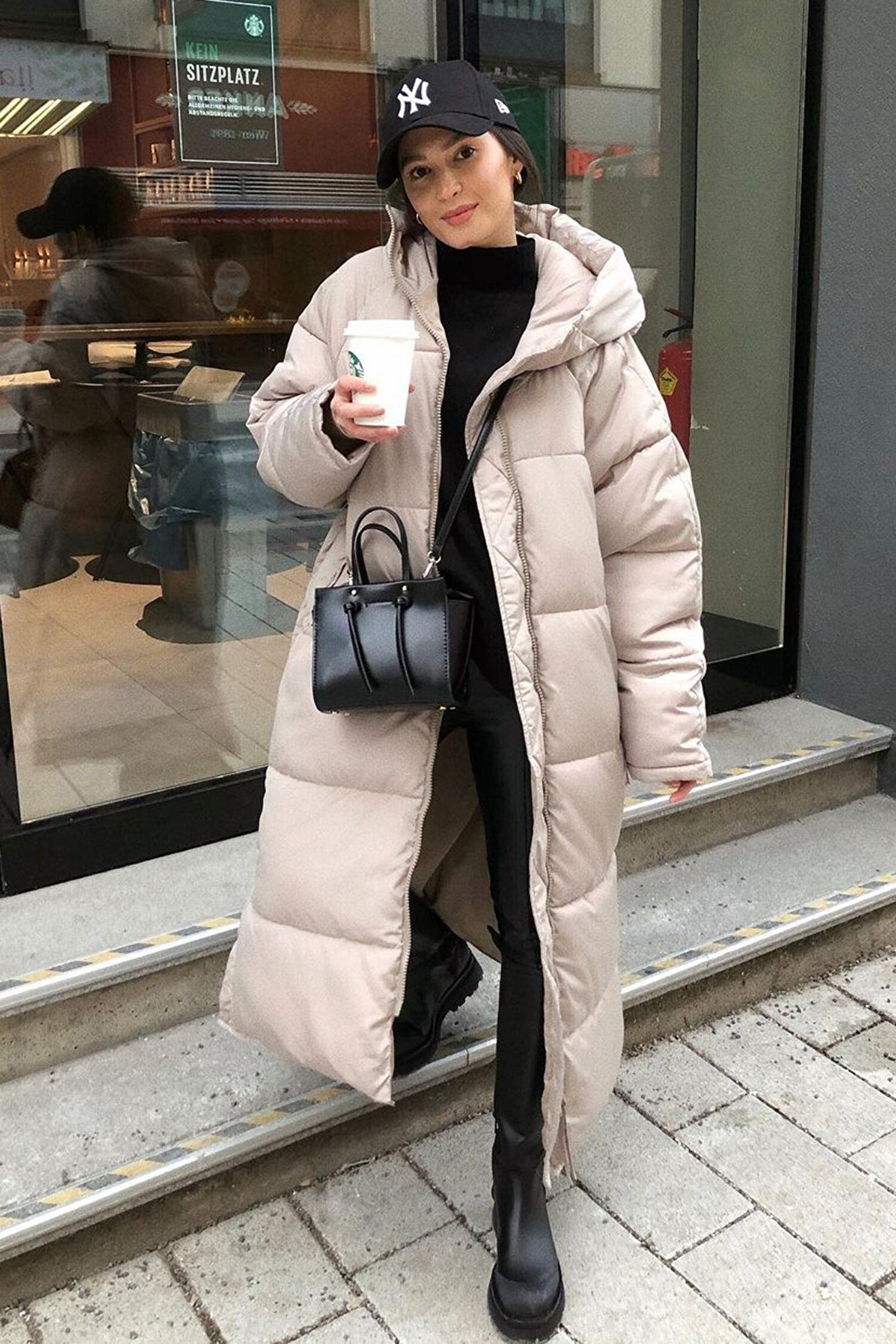 Fuzzify | Langer Puffer-Wintermantel mit elegantem Design