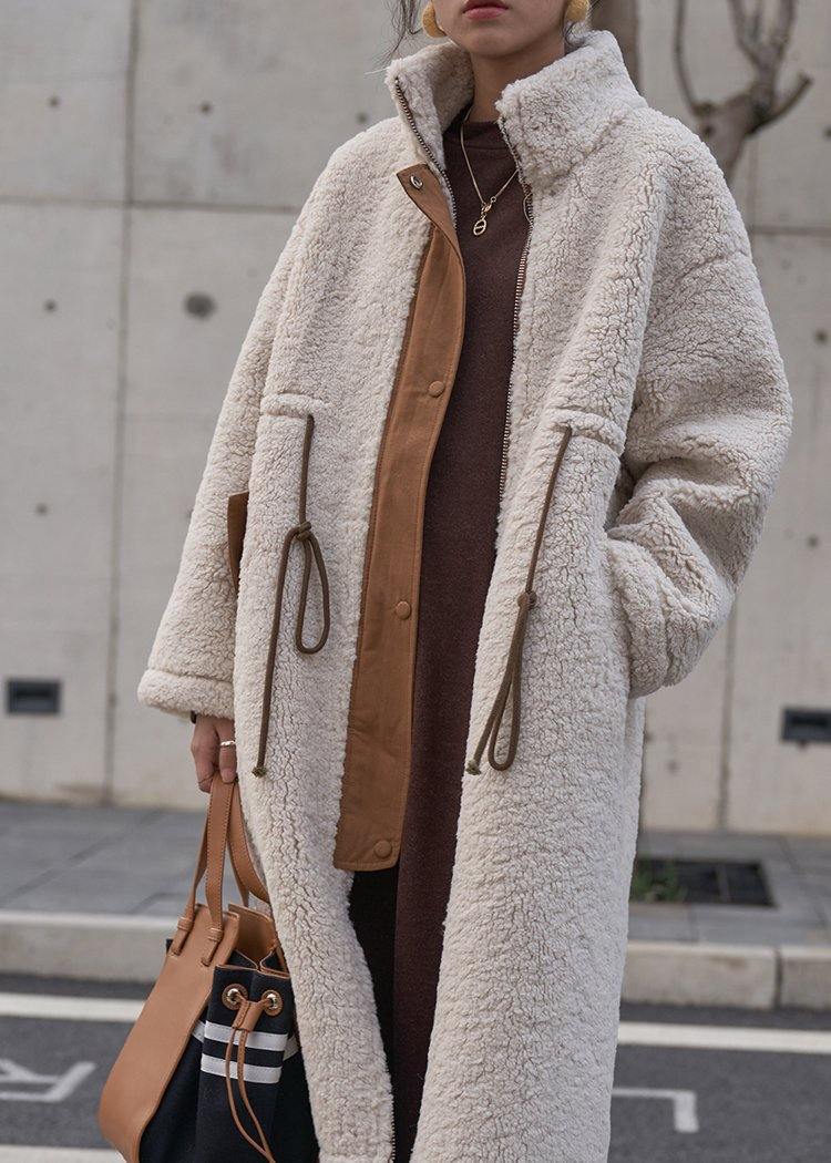 Glacera | Plus-Size Winter-Wollmantel mit Hohem Kragen und Verstellbarem Kordelzug