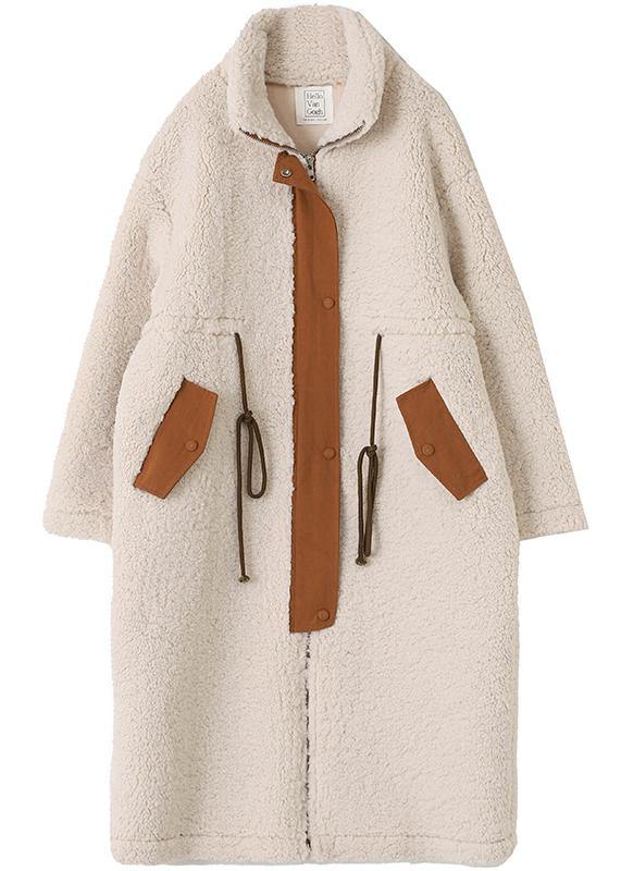 Glacera | Plus-Size Winter-Wollmantel mit Hohem Kragen und Verstellbarem Kordelzug