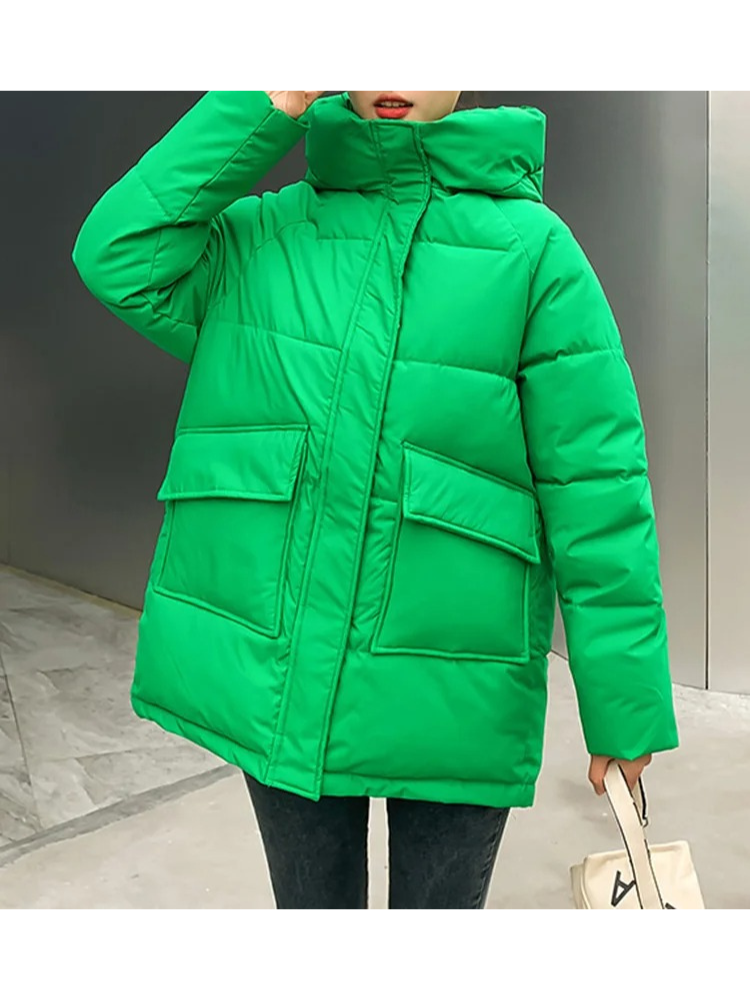 Chillore | Warm Winterjacke für Damen mit Kapuze, Wattierung und praktischen Taschen – Ideal für kalte Tage