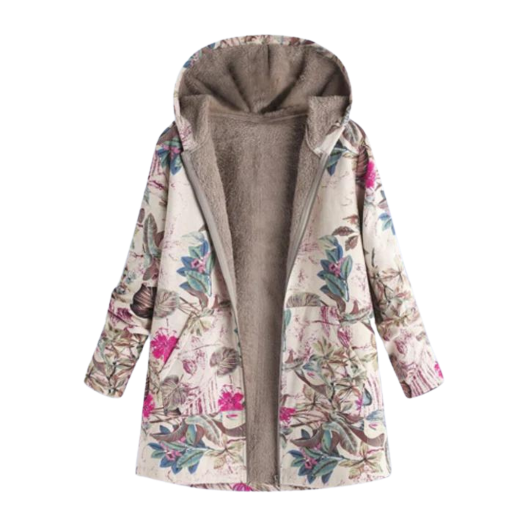 Liora | Vintage Damenjacke aus Baumwolle und Leinen
