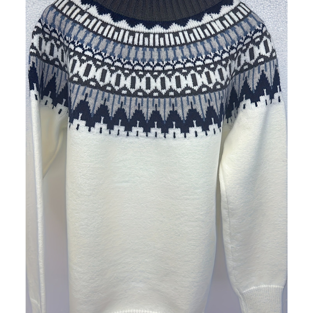 Livia | Damen Strick Langarm Pullover | Warm