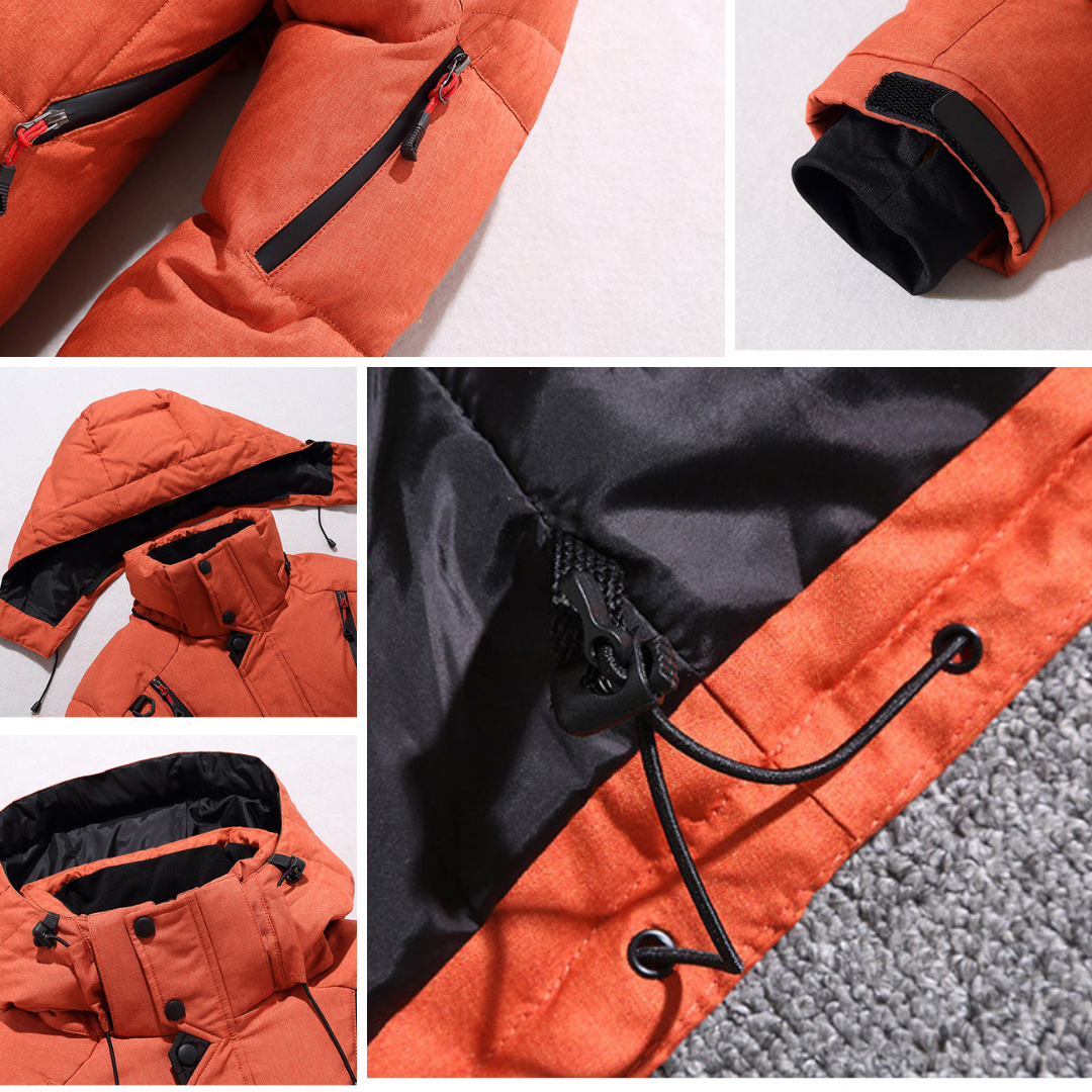 Snugira | Robuste Herren-Winterjacke mit Abnehmbarer Kapuze für Maximale Flexibilität