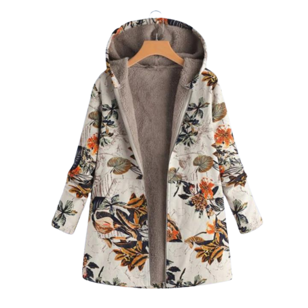 Liora | Vintage Damenjacke aus Baumwolle und Leinen