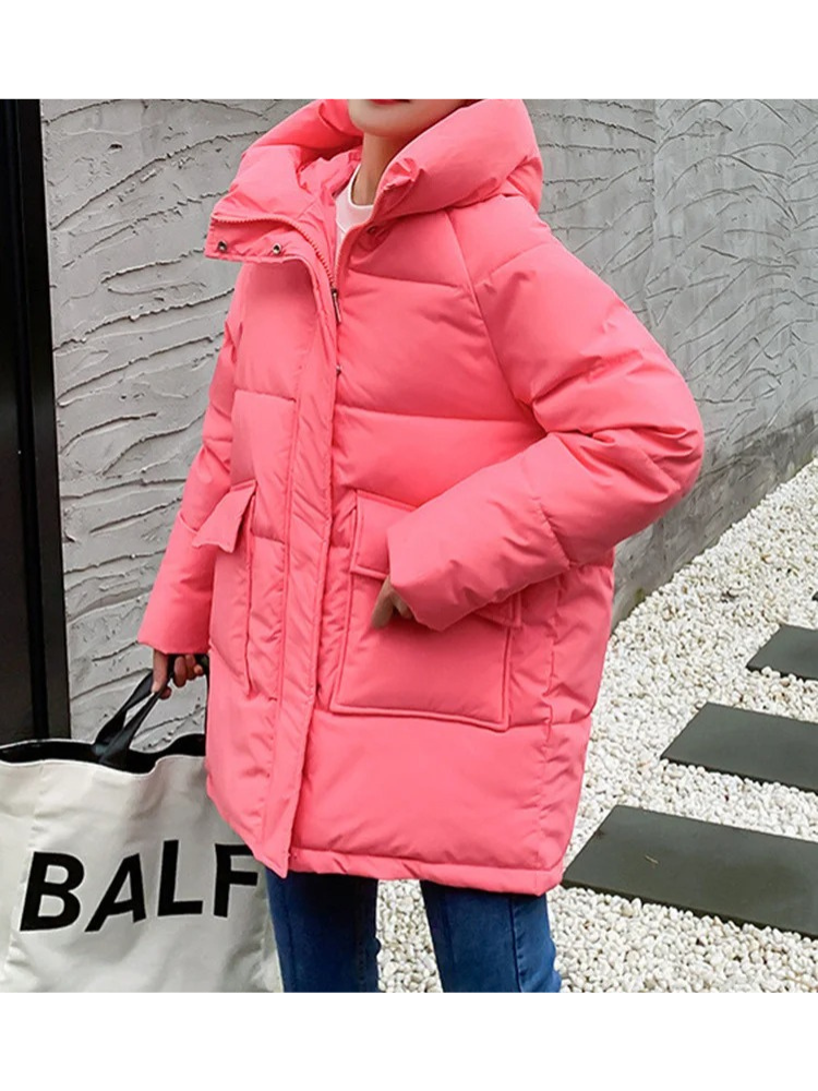 Chillore | Warm Winterjacke für Damen mit Kapuze, Wattierung und praktischen Taschen – Ideal für kalte Tage