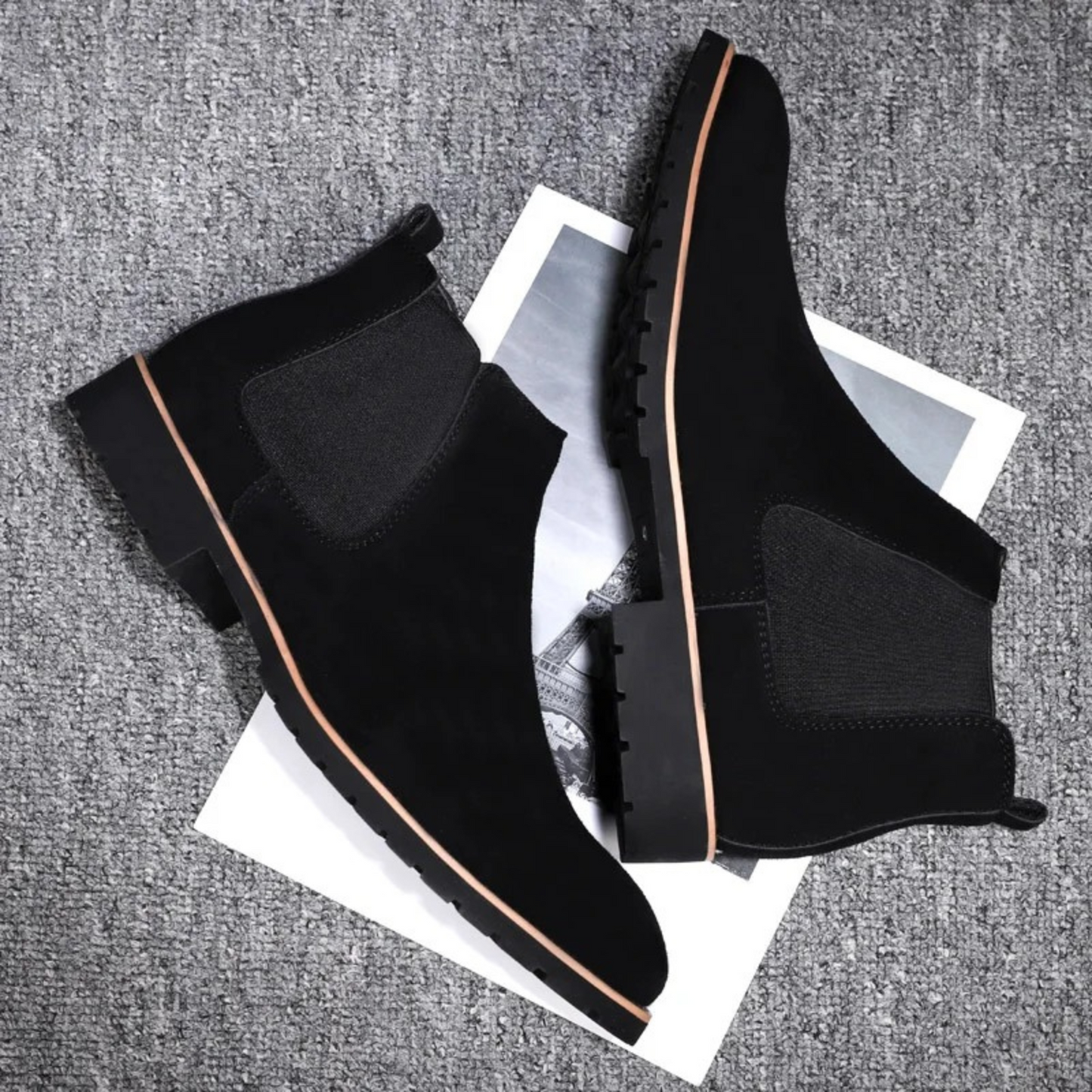 Icelyn | Herren Chelsea Boots aus edlem Leder mit rutschfester Profilsohle und elastischen Seiteneinsätzen
