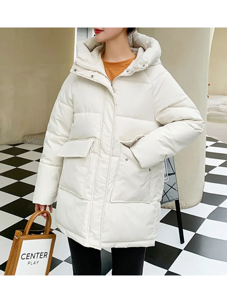 Chillore | Warm Winterjacke für Damen mit Kapuze, Wattierung und praktischen Taschen – Ideal für kalte Tage