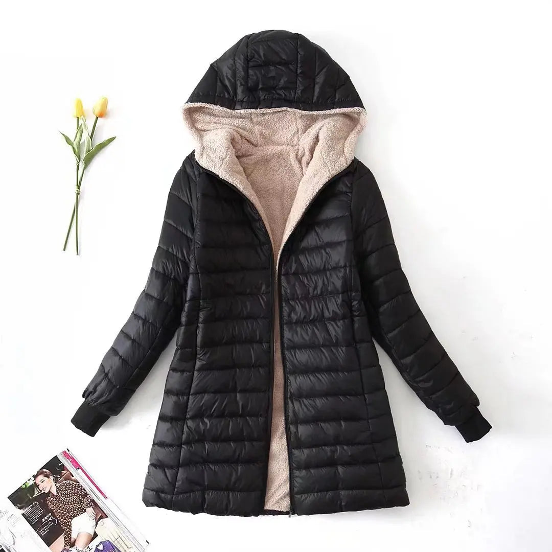 Fleecora | Fleecegefütterte Kapuzenjacke