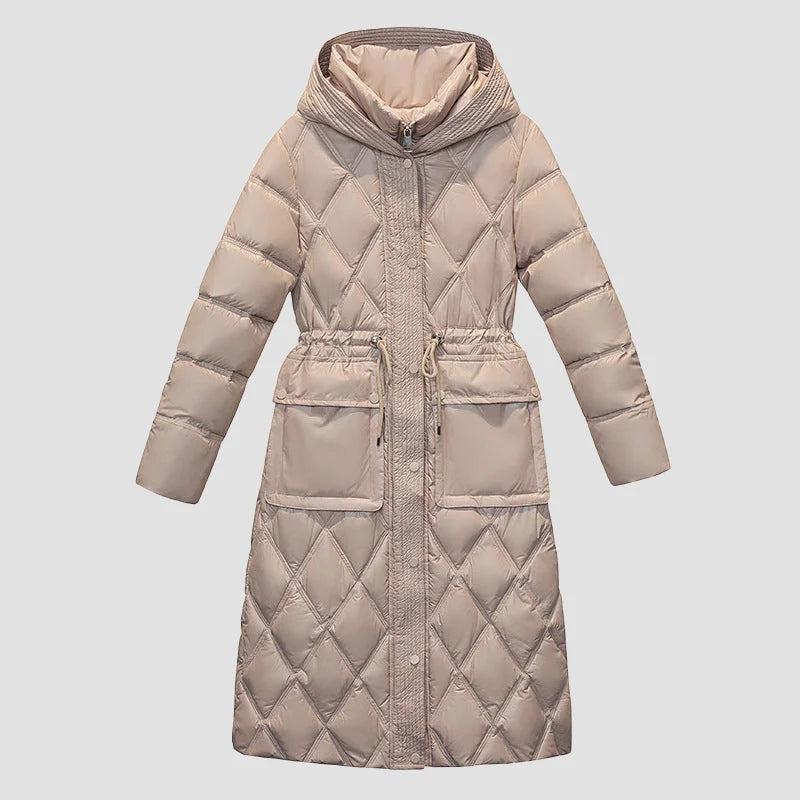 ArcticWrap | Lange wattierte Daunen-Winterjacke