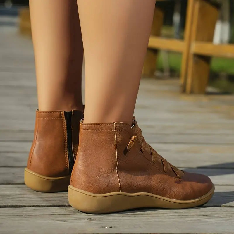 Yarnix | Damen-Schnürstiefeletten mit Reißverschluss und stilvollem, modernem Design