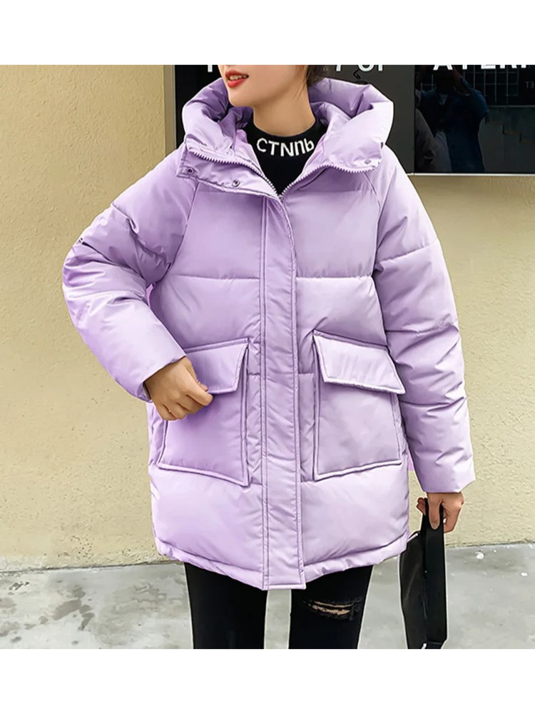 Chillore | Warm Winterjacke für Damen mit Kapuze, Wattierung und praktischen Taschen – Ideal für kalte Tage
