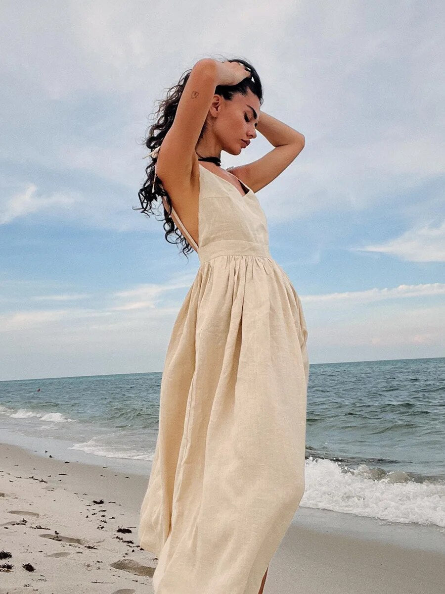 Serelle | Leichtes und luftiges Sommerkleid aus Leinen für Frauen