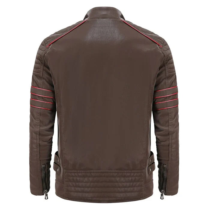 Tavron | Stylische Motorradlederjacke für Männer
