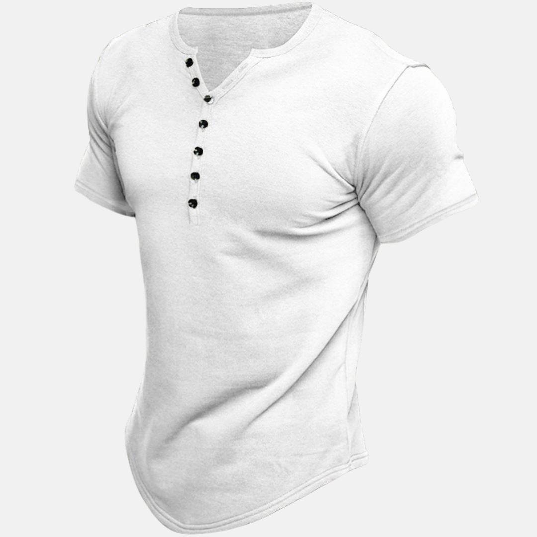Solique | Klassisches Slim-Fit Henley-Shirt für Herren mit Knöpfen – Perfekte Kombination aus Stil und Komfort