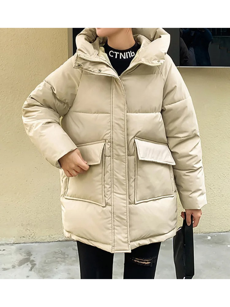 Chillore | Warm Winterjacke für Damen mit Kapuze, Wattierung und praktischen Taschen – Ideal für kalte Tage