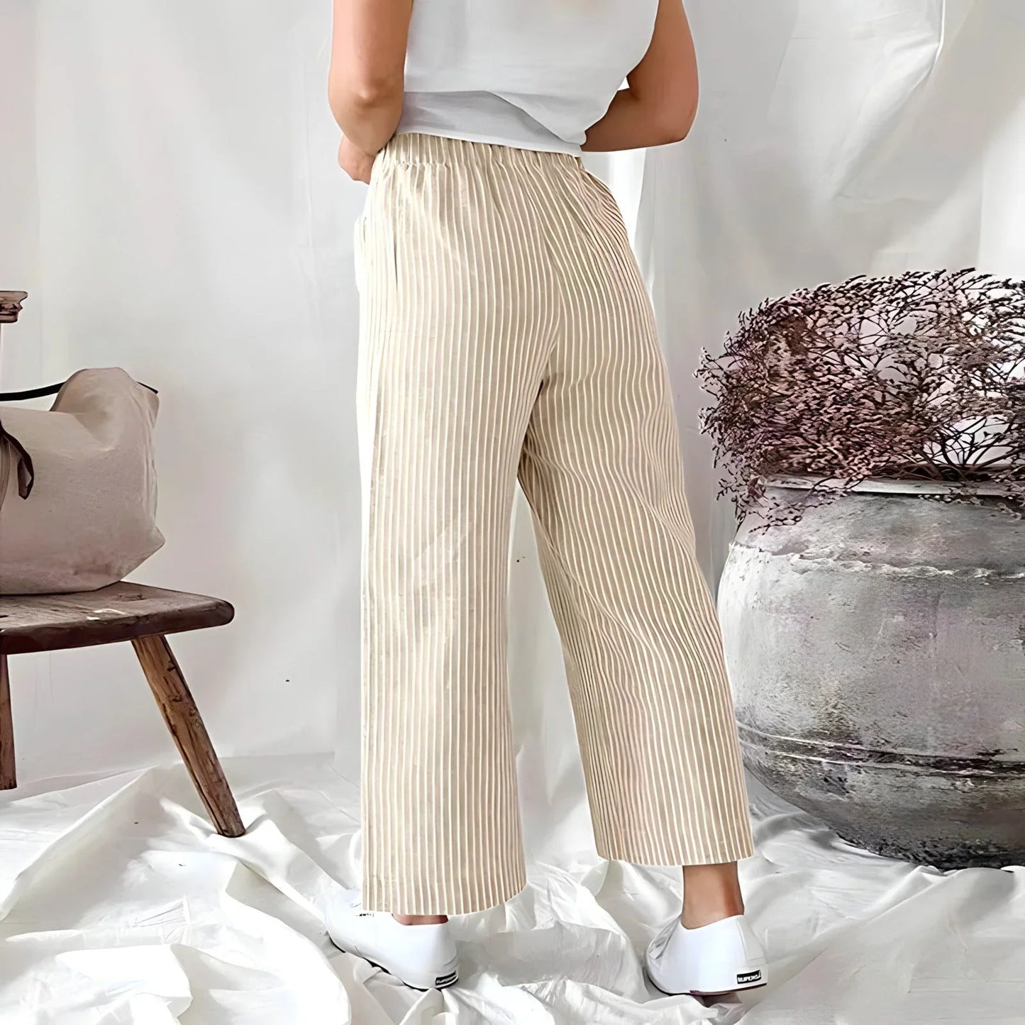 Glide™ - Gestreifte Palazzo-Hose mit Weiten Beinen
