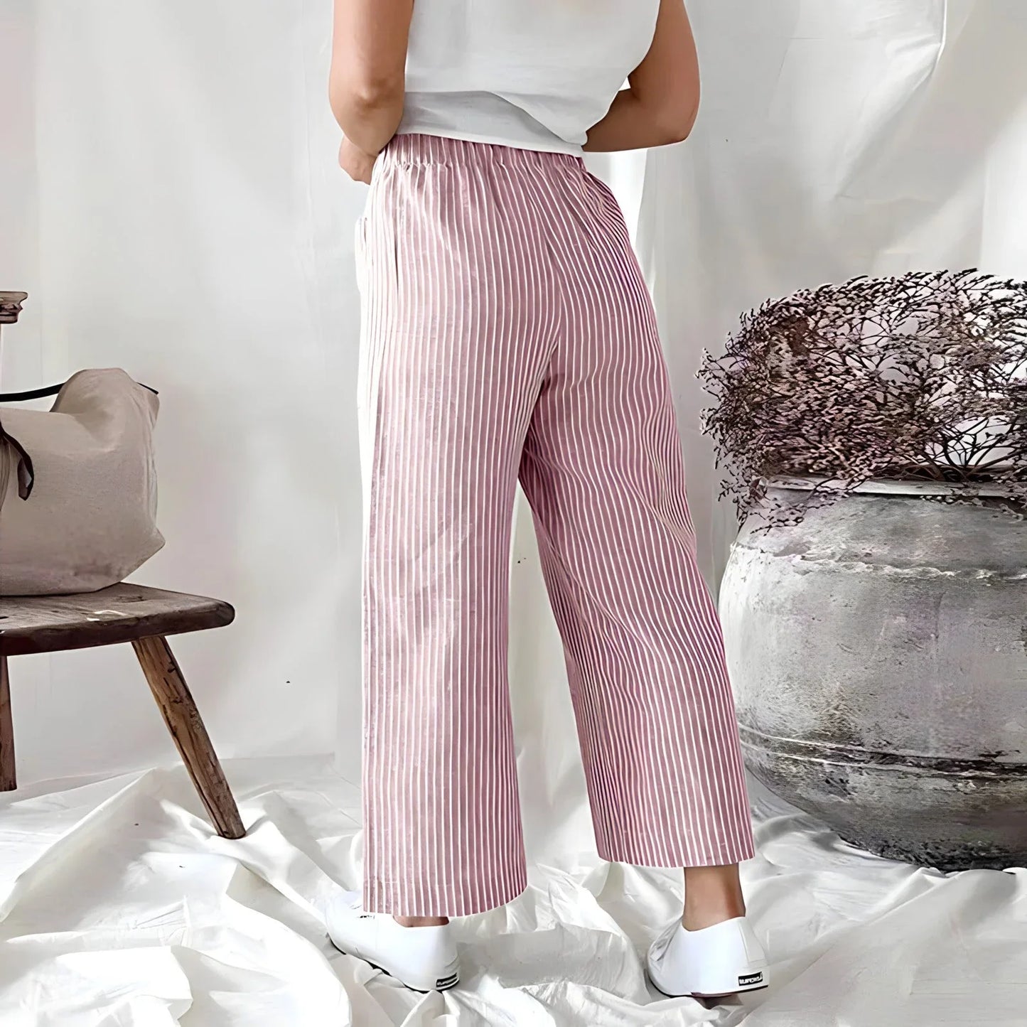 Glide™ - Gestreifte Palazzo-Hose mit Weiten Beinen