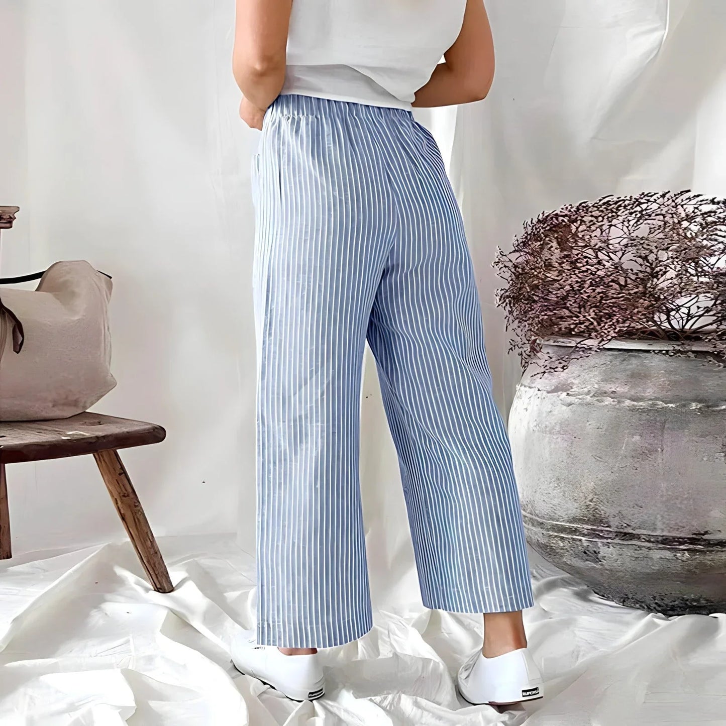 Glide™ - Gestreifte Palazzo-Hose mit Weiten Beinen