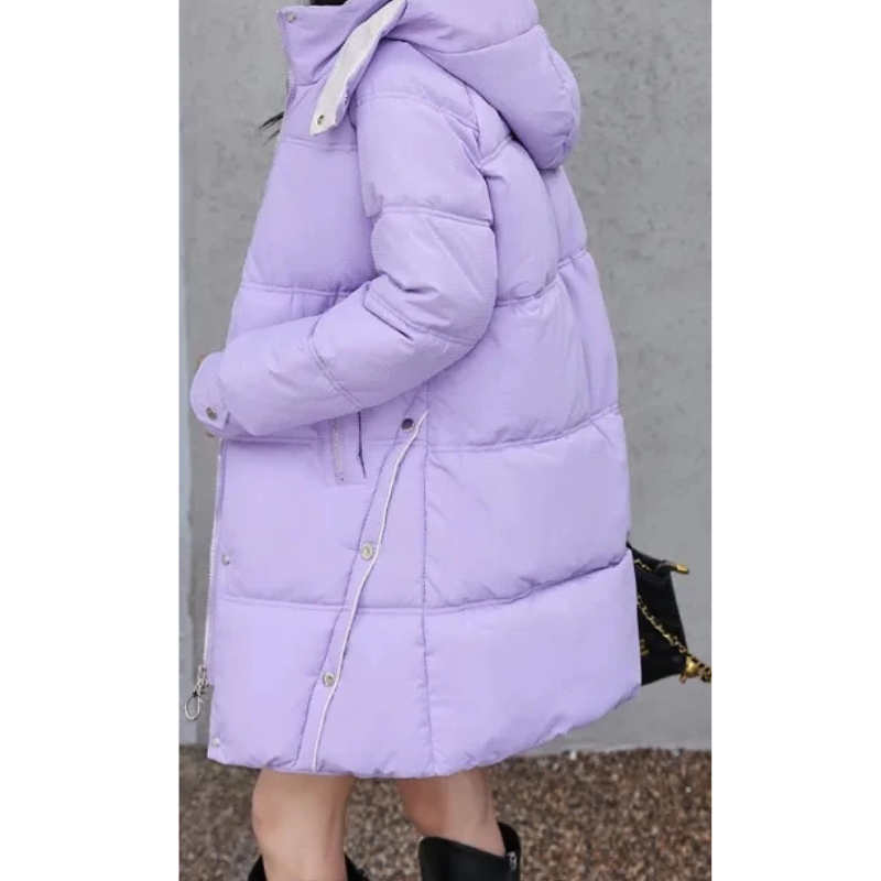 Frostella | Damen Winterjacke mit Kapuze, Weich Gefüttert und Robuster Stoff, Mit Praktischen Reißverschlusstaschen