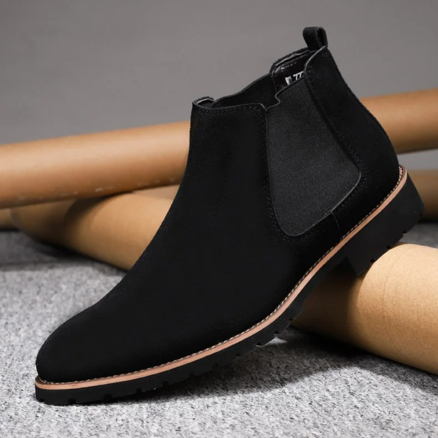 Icelyn | Herren Chelsea Boots aus edlem Leder mit rutschfester Profilsohle und elastischen Seiteneinsätzen