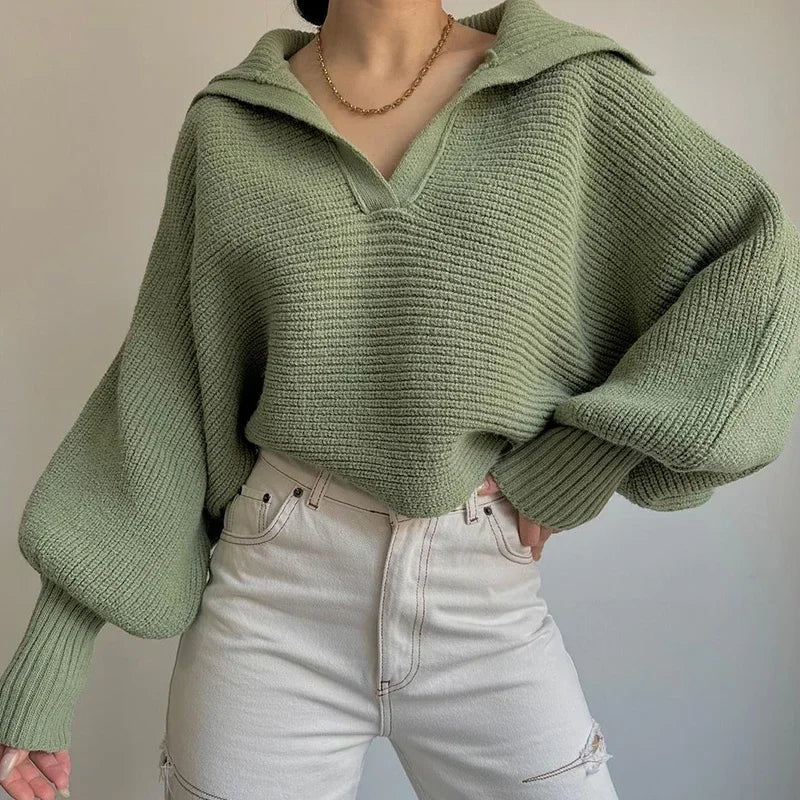 Liana | Damen V-Ausschnitt Pullover – Lässig und Elegant für den Alltag