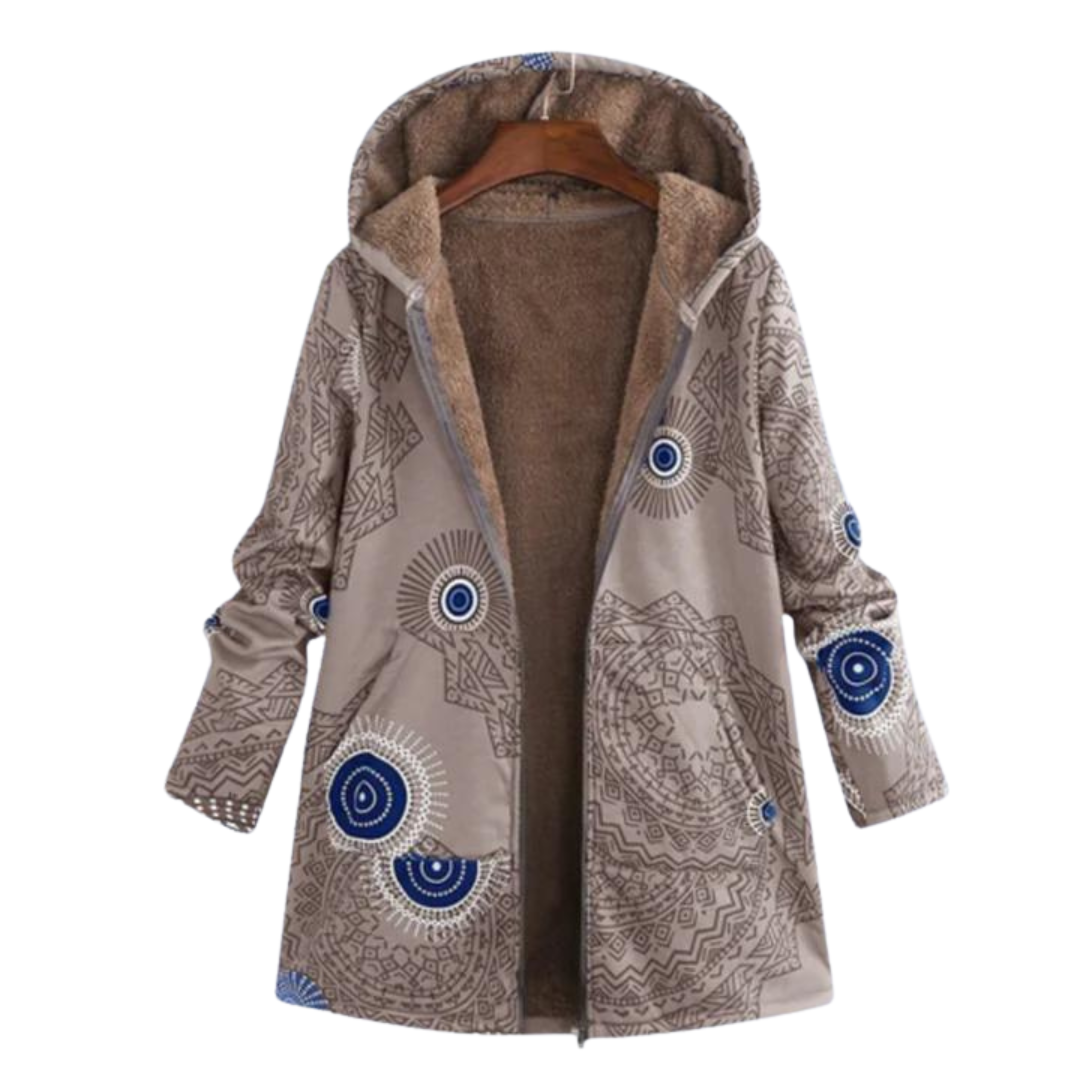 Liora | Vintage Damenjacke aus Baumwolle und Leinen