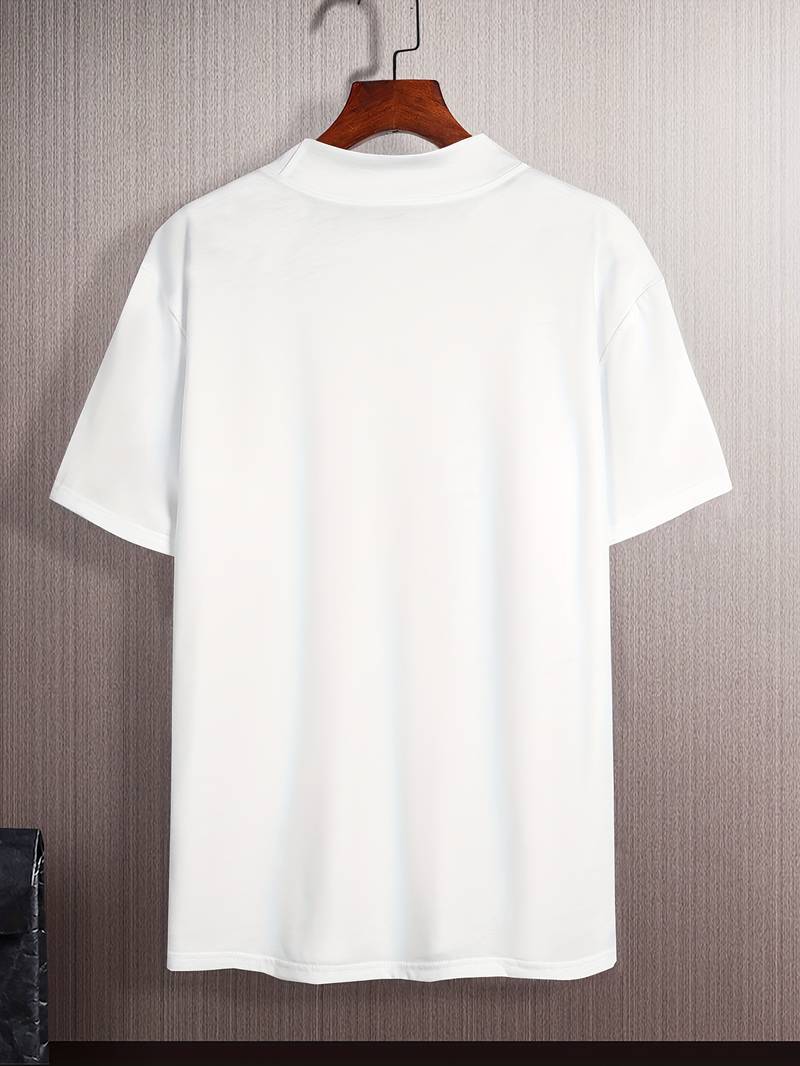 Glamora | Anspruchsvolles T-Shirt mit hohem Kragen und schmaler Passform