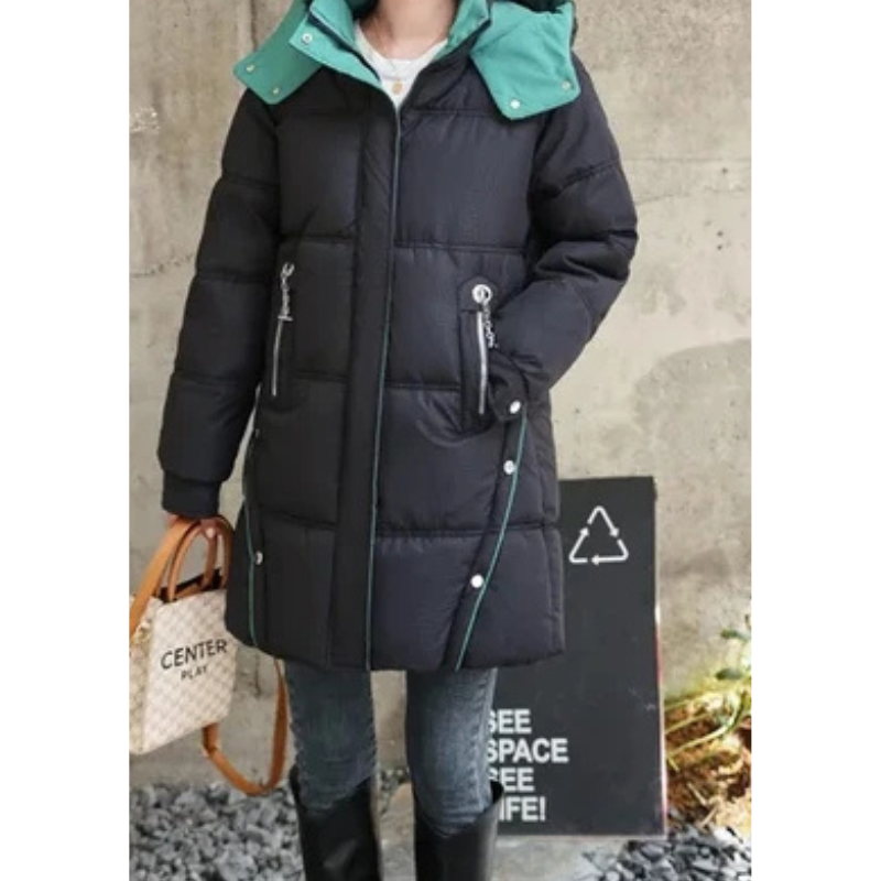 Frostella | Damen Winterjacke mit Kapuze, Weich Gefüttert und Robuster Stoff, Mit Praktischen Reißverschlusstaschen