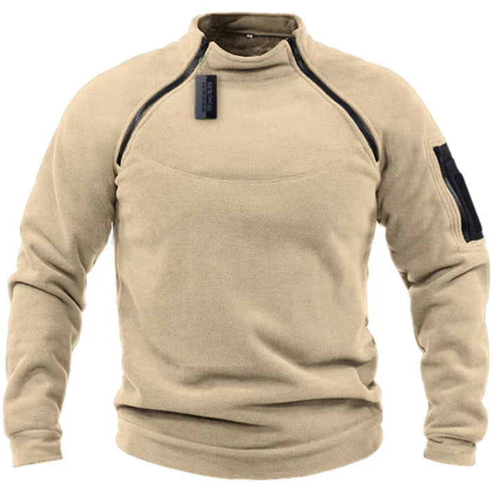 Comforra | Herren Fleece-Pullover mit Reißverschluss für höchsten Komfort