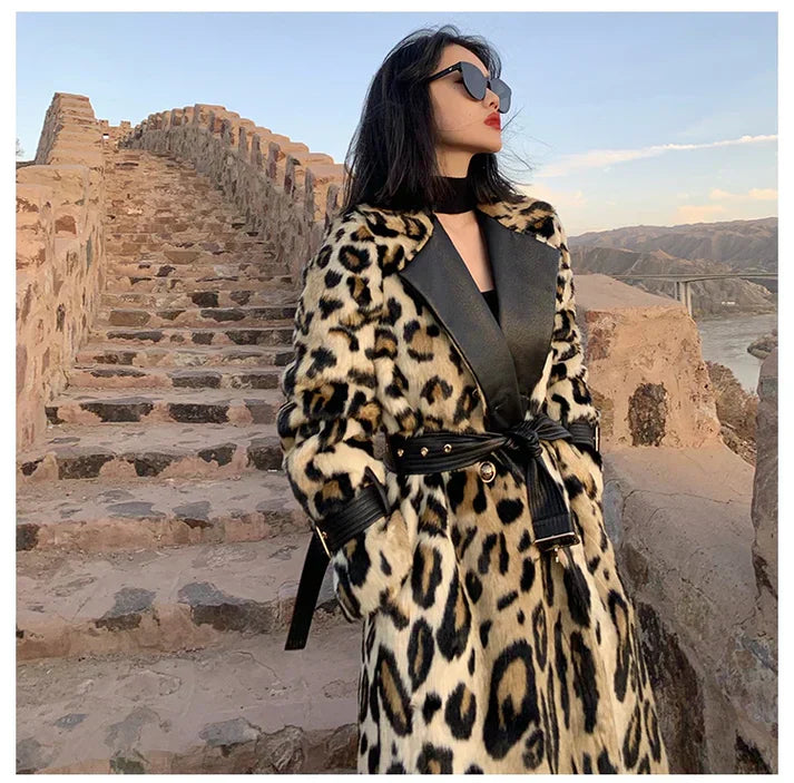 Luminé | Leopard-Mantel im Trenchcoat-Stil