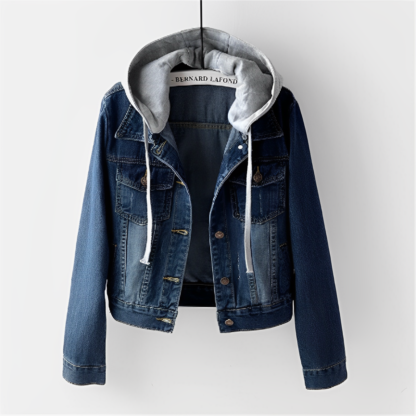 Denova | Elegante langärmelige Jeansjacke mit Kapuze