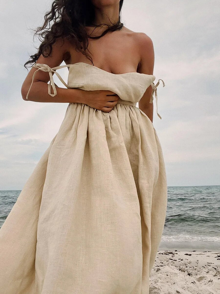 Serelle | Leichtes und luftiges Sommerkleid aus Leinen für Frauen