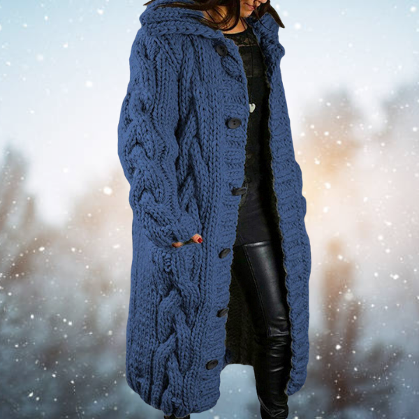 Glitzyra | Elegante Damen Strickjacke aus hochwertigem, dickem Gewebe