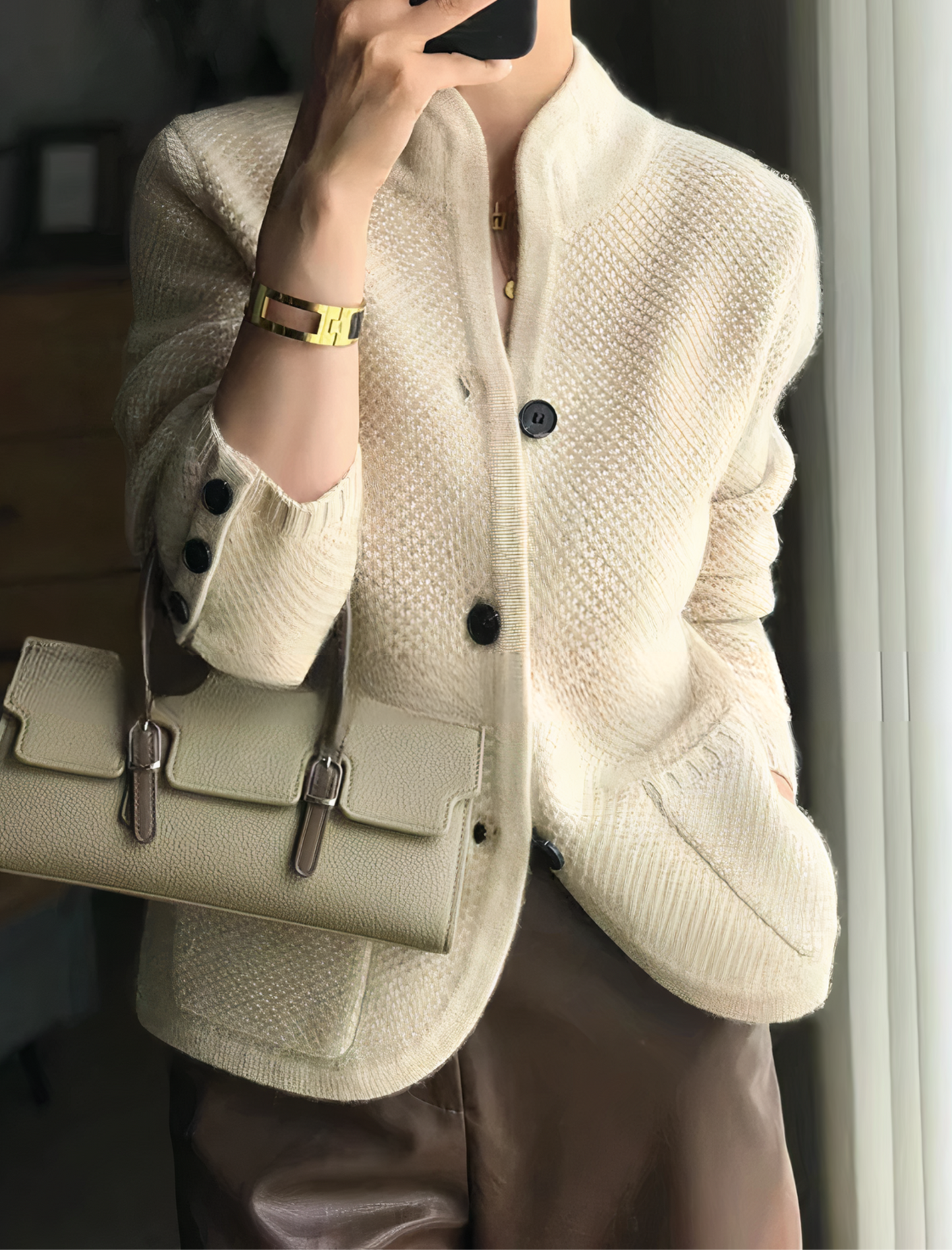 Rawden | Kaschmir Strickjacke mit Knopfleiste