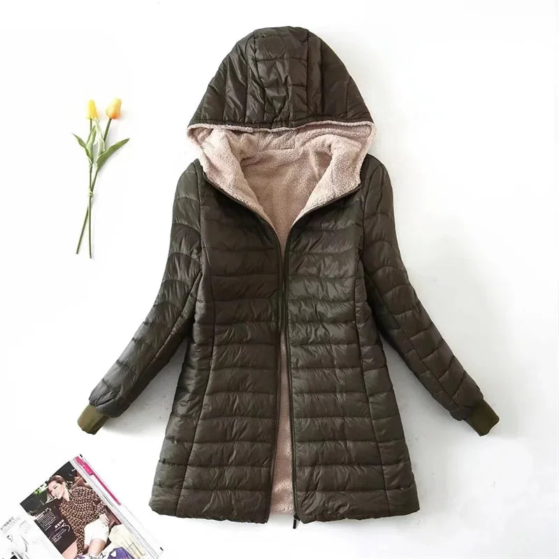 Fleecora | Fleecegefütterte Kapuzenjacke