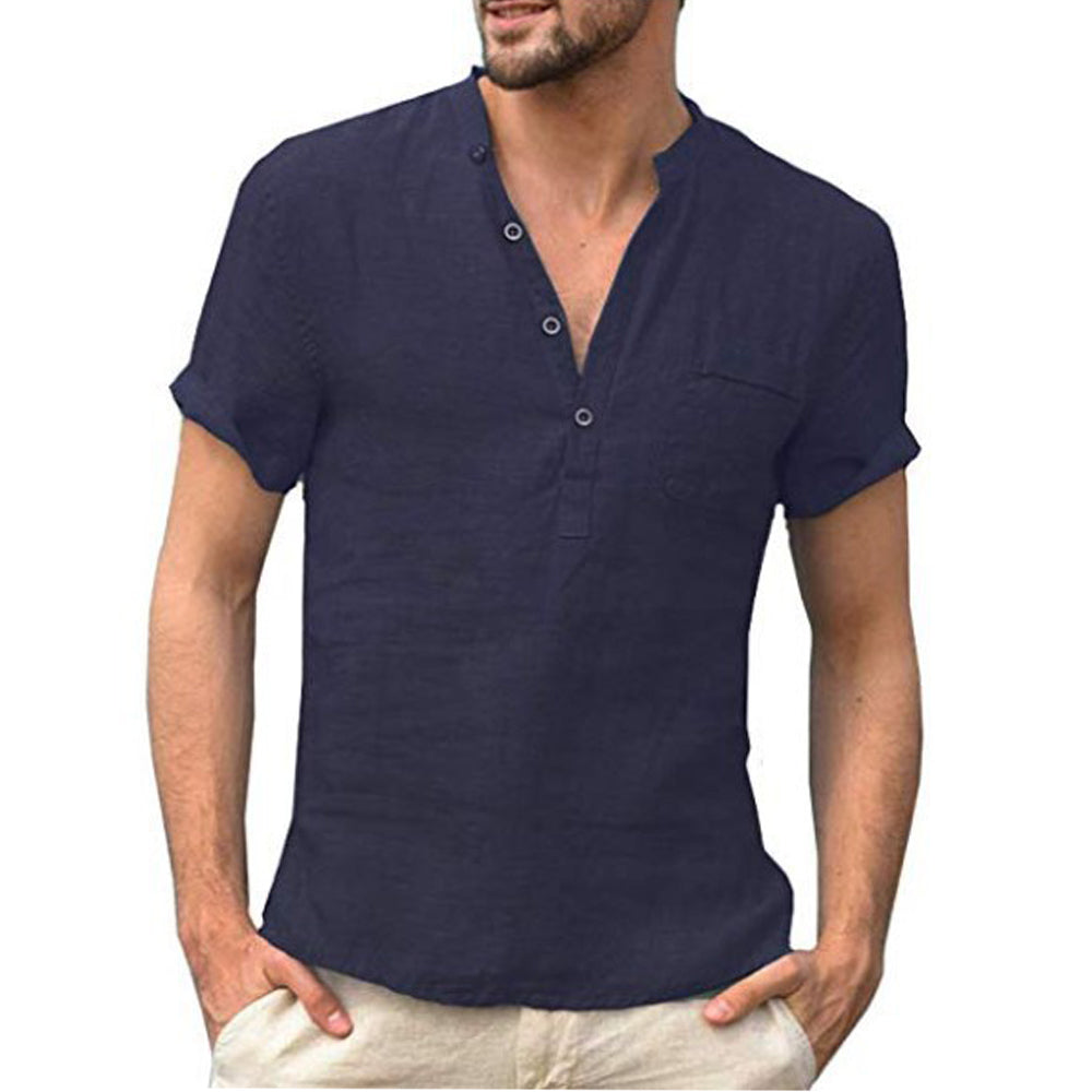 Trendluxe | Herren Kurzarm-Leinenhemd für angenehmen Sommerkomfort