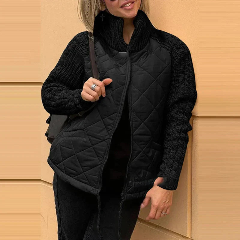 Novelle | Stylische Steppjacke mit Strickärmeln für Damen