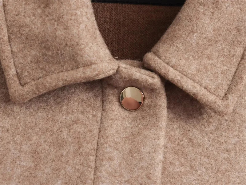 Aurora | Klassische Hemdjacke aus Wollmischung