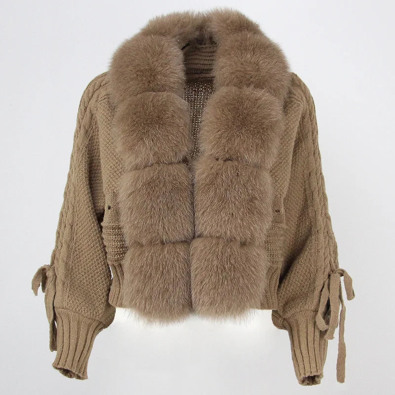 Puffera | Luxuriöser Wintermantel für Damen mit edlem Fuchsfellkragen