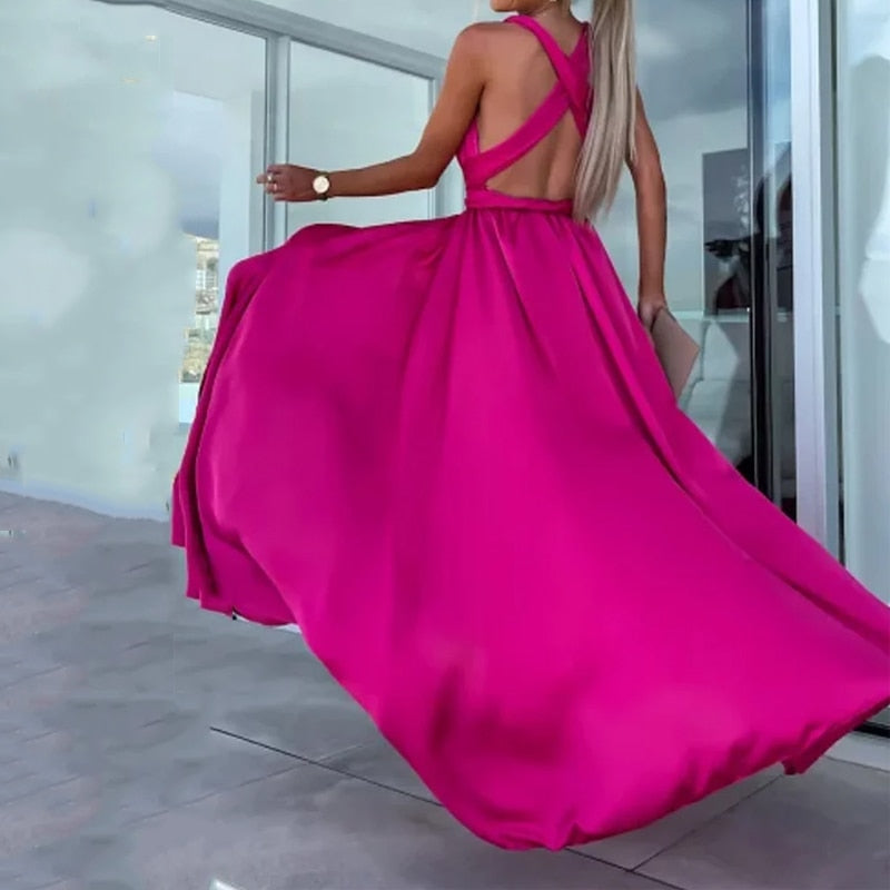 Trenzia | Elegantes Rosa Maxikleid für Besondere Anlässe