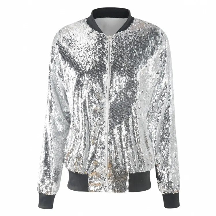 Climara | Glam Pailletten-Bomberjacke