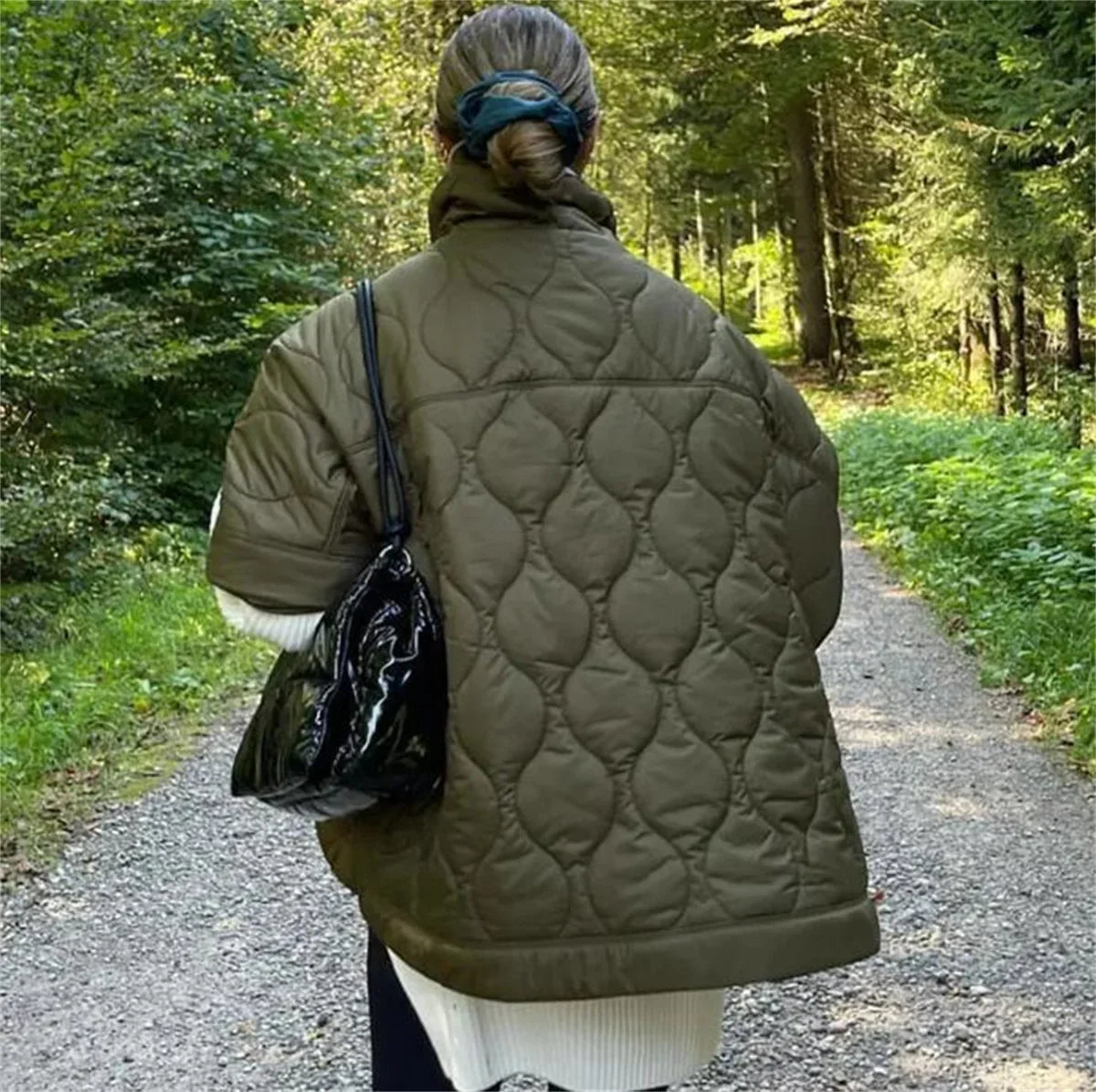 Flexi | Gefütterte Parka-Jacke mit Reißverschluss und Stehkragen