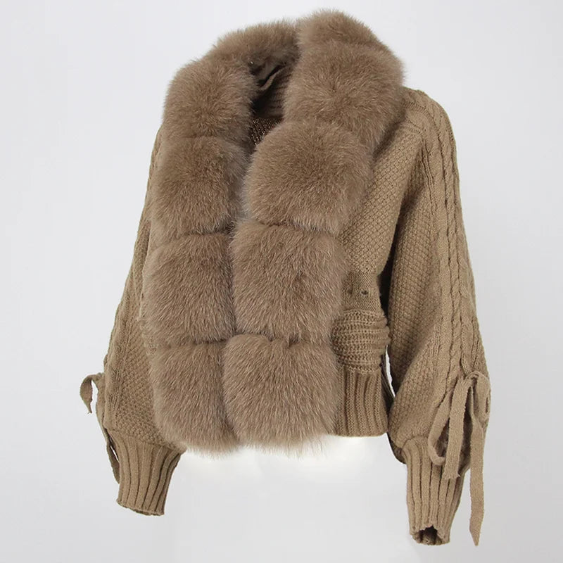 Puffera | Luxuriöser Wintermantel für Damen mit edlem Fuchsfellkragen