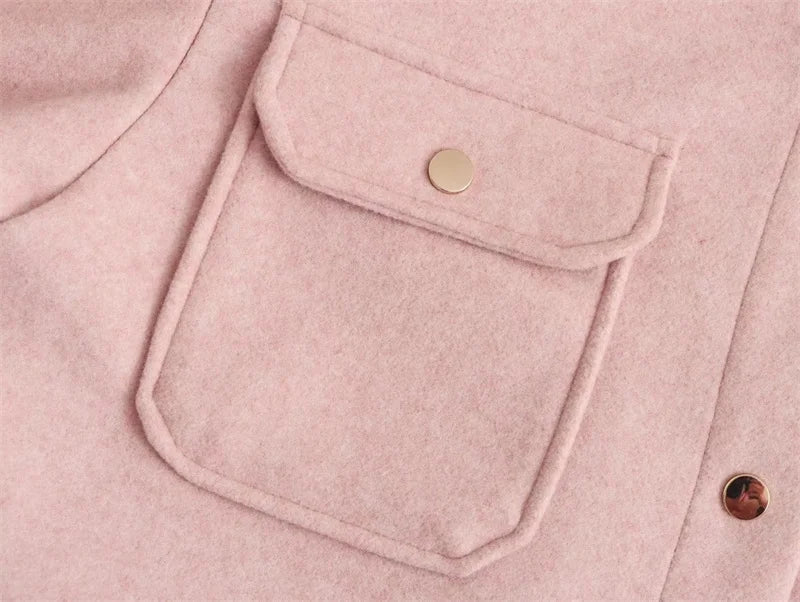 Aurora | Klassische Hemdjacke aus Wollmischung