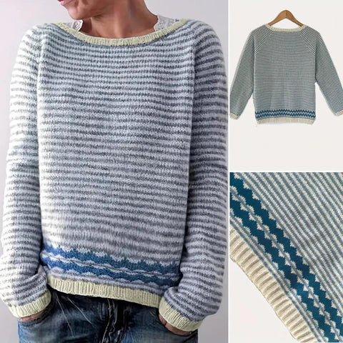 Vellora | Streifen-Pullover für Damen | Komfort und Stil in Perfektion