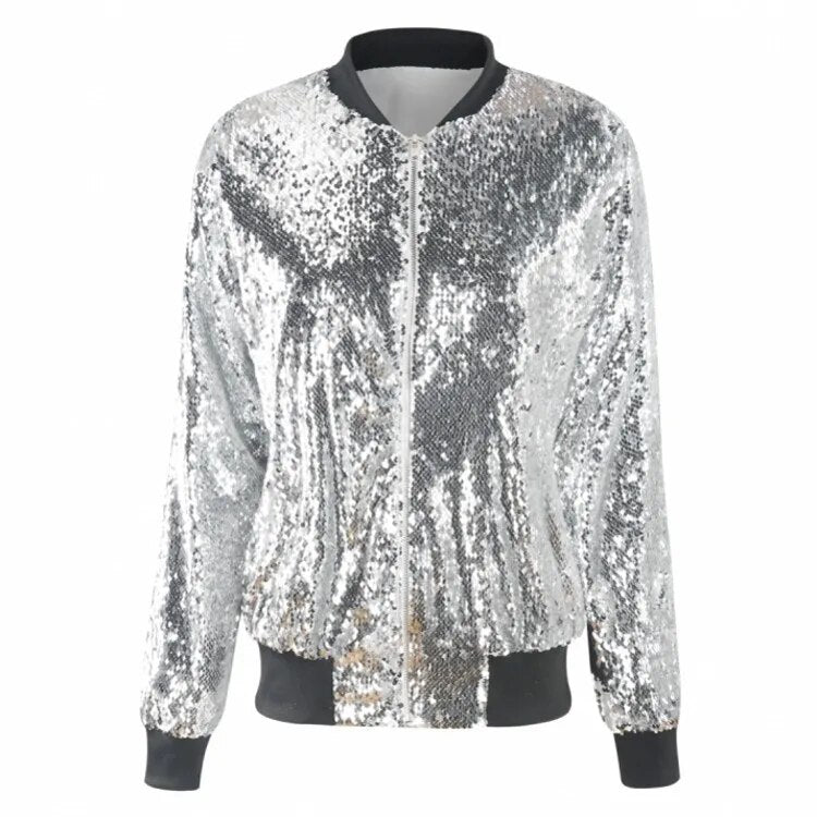 Climara | Glam Pailletten-Bomberjacke